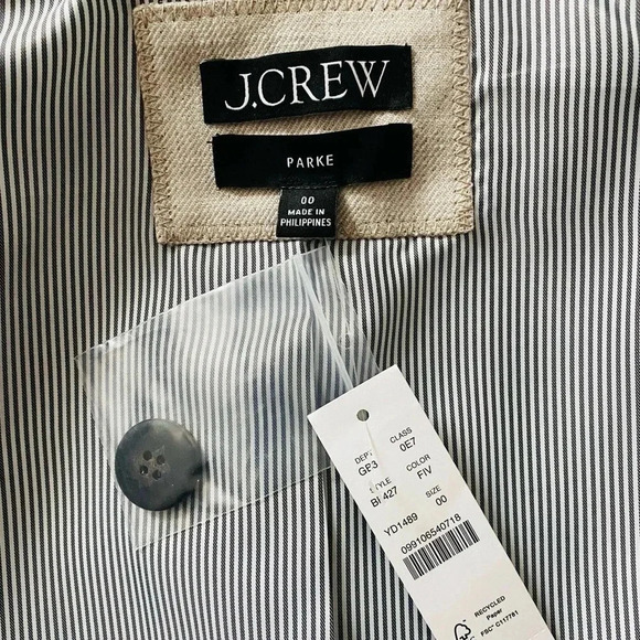 J. CREW Ivory Office Siren Blazer in Stretch Linen Blend Size 00 Corpcore - Picture 14 of 16